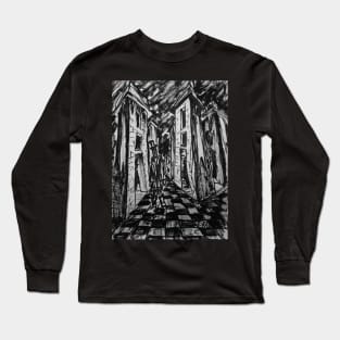 The City of Towers. Brush Pen Sketch, 2013 Long Sleeve T-Shirt